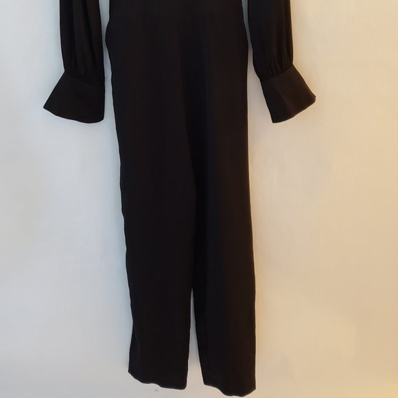 NWT Harlyn Black Tuxedo Straight Leg Jumpsuit - Picture 8 of 8